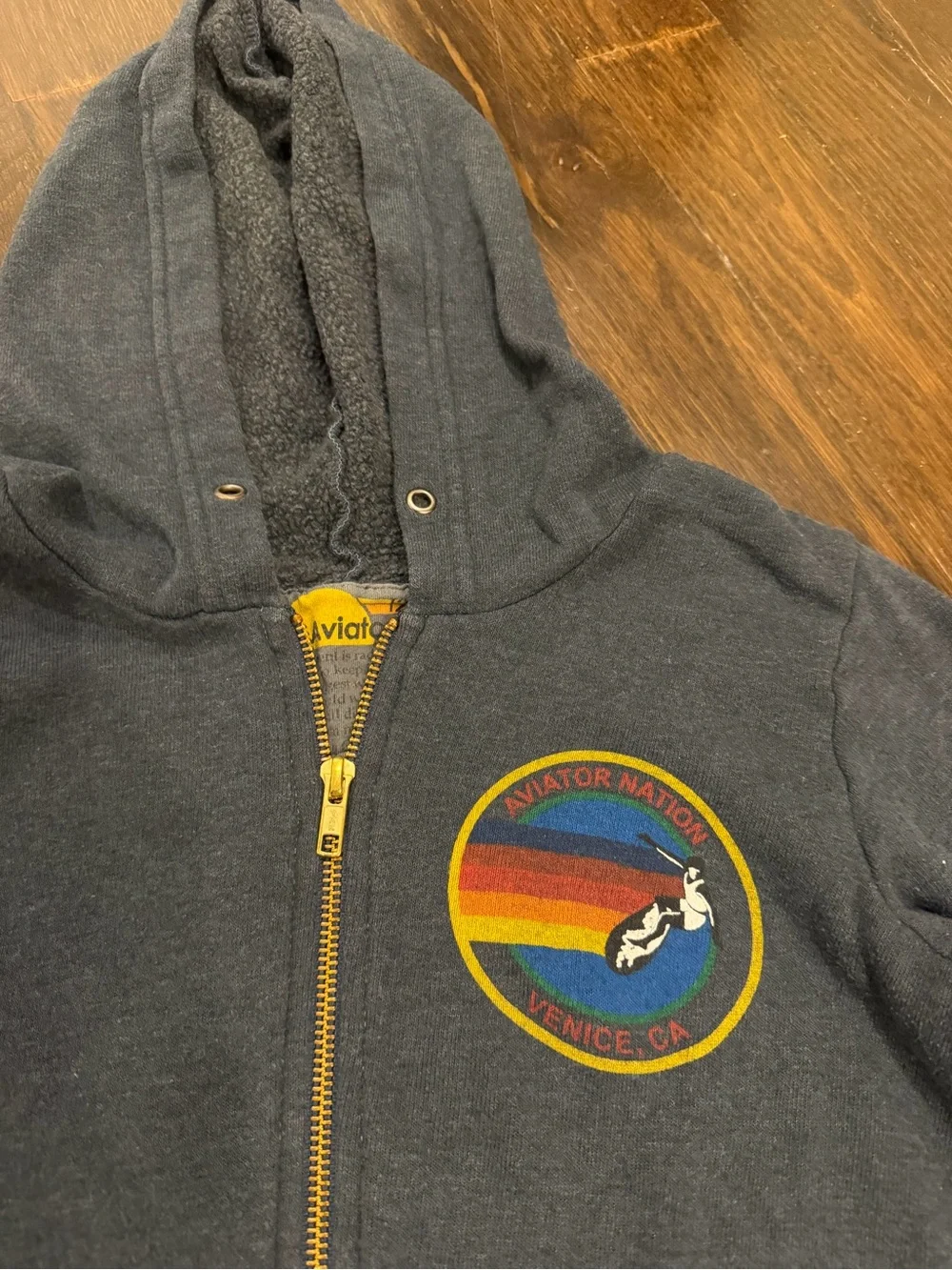 Aviator Nation Dark Gray Zip Hoodie and Sweatpants Set